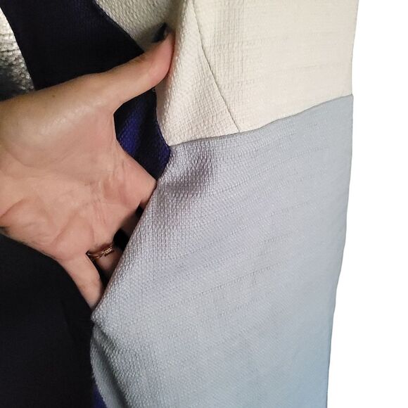 Boden Blue White Textured Pippa Tunic Dress Size 6P Style WH988 - Picture 6 of 14